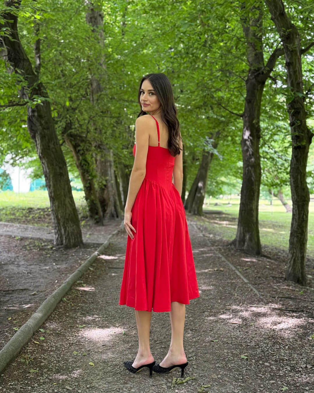 Sylvia Sleeveless Strap Midi Dress