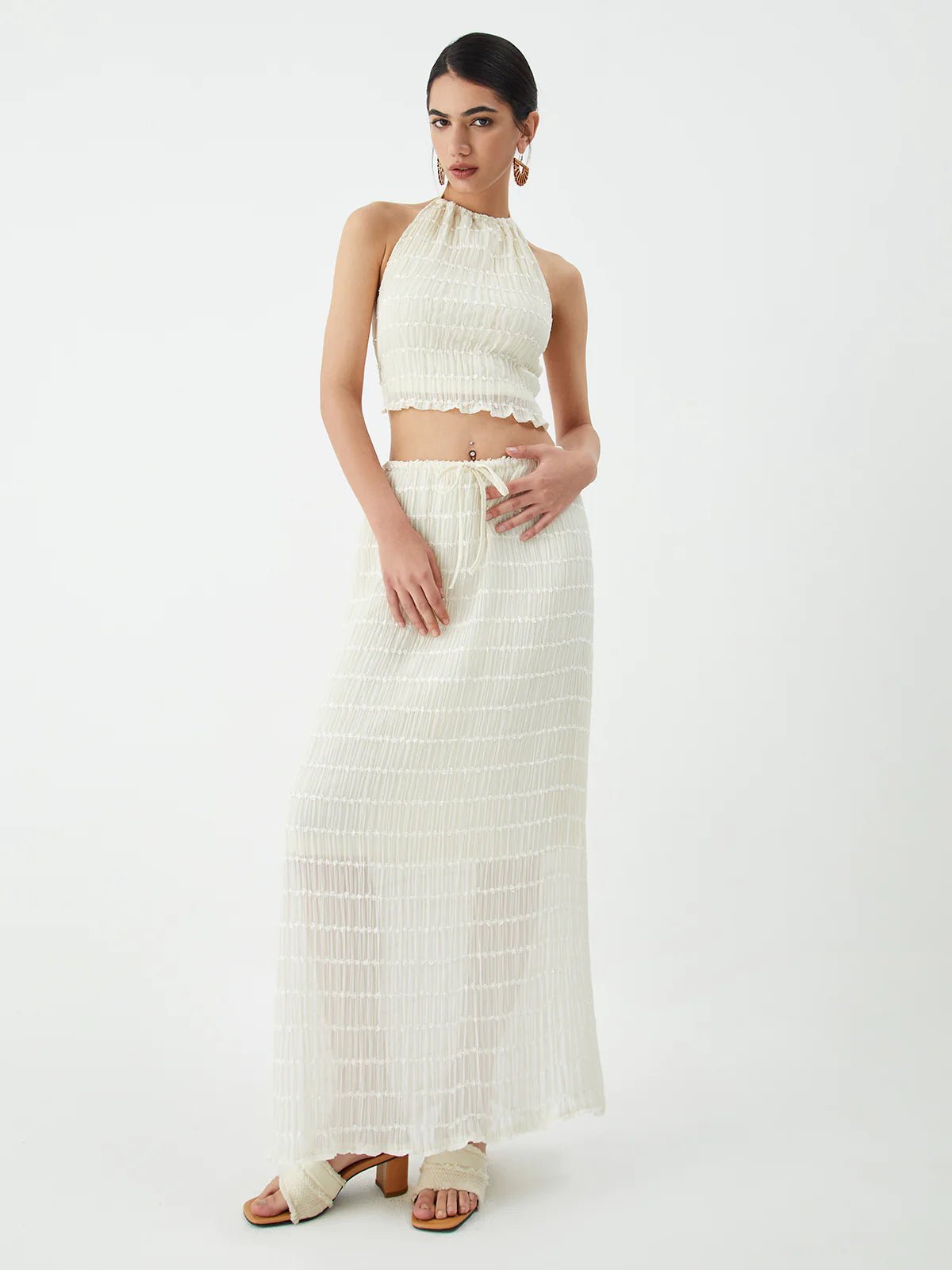 Valerie Two-Piece Set with Frill Details