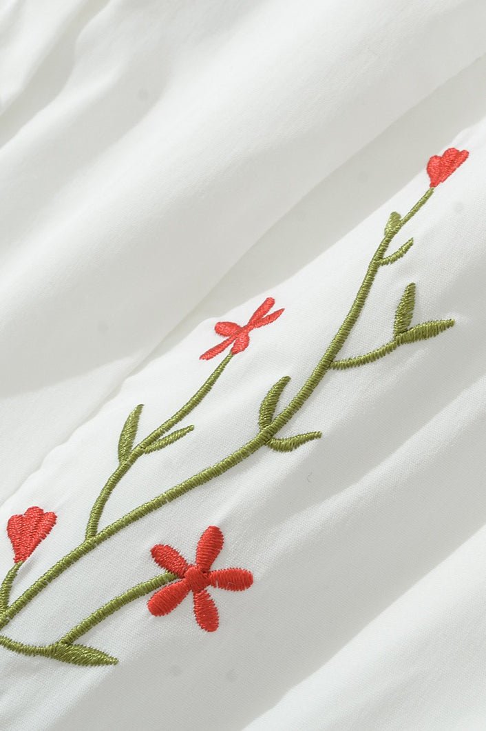 Zofia Sleeveless Embroidered Mini Dress