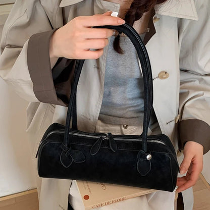 Adora Suede Baguette Bag