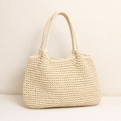 Brielle Woven Straw beach Tote Bag