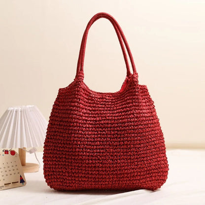 Brielle Woven Straw beach Tote Bag