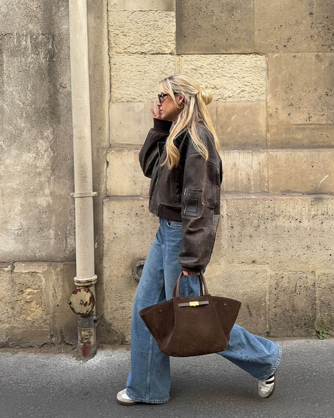 The Melanie — Structured Suede Tote Bag
