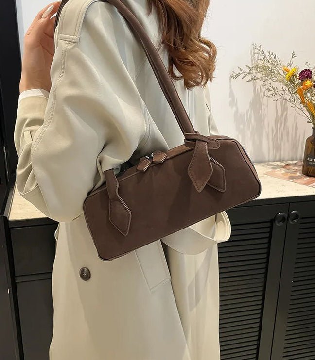 Rebecca Suede Shoulder Bag