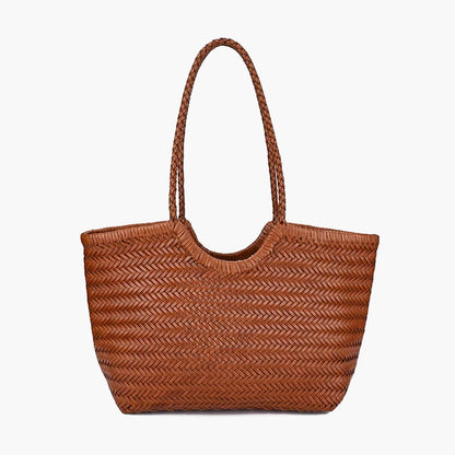 The Rica — Woven Vegan Leather Tote Bag