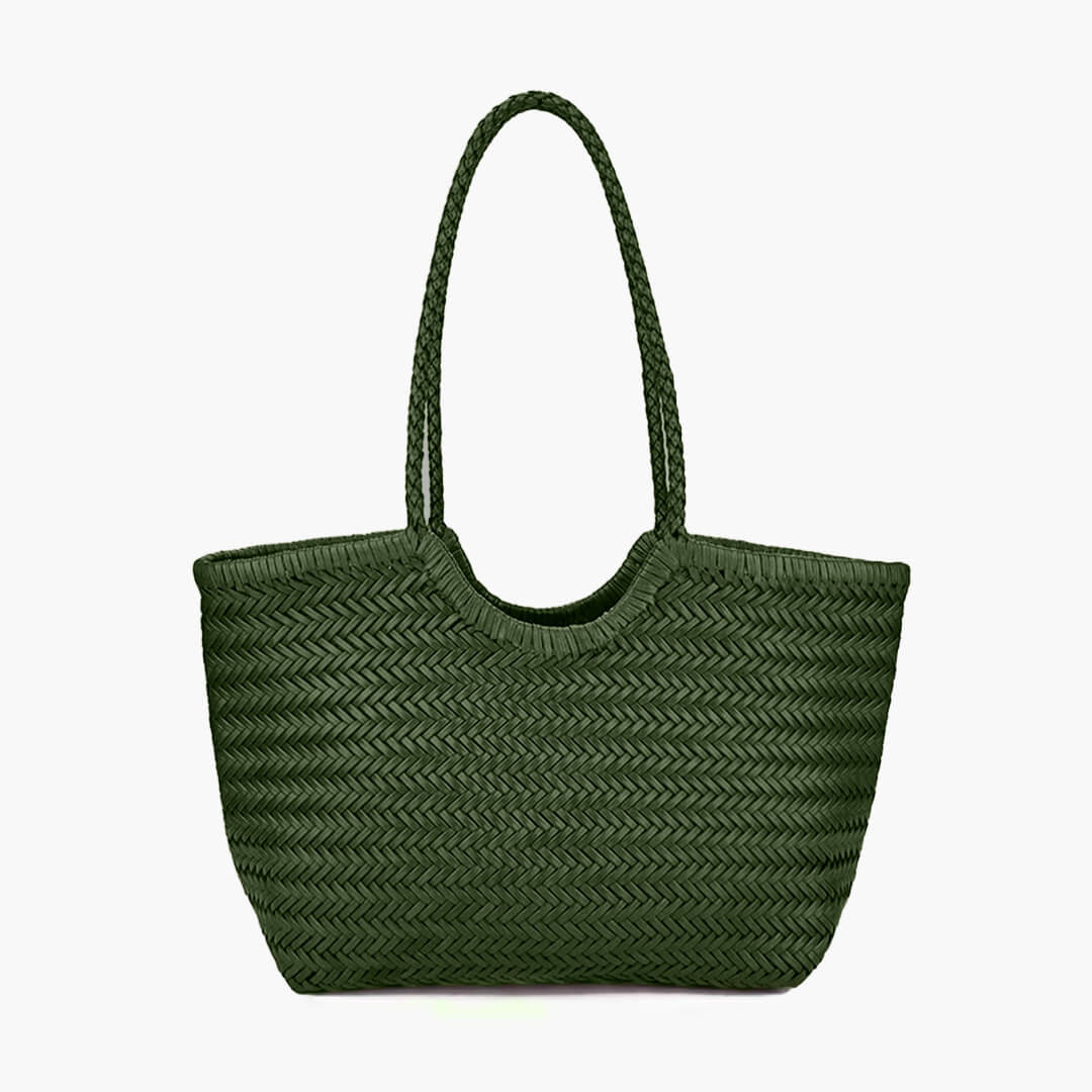 The Rica — Woven Vegan Leather Tote Bag