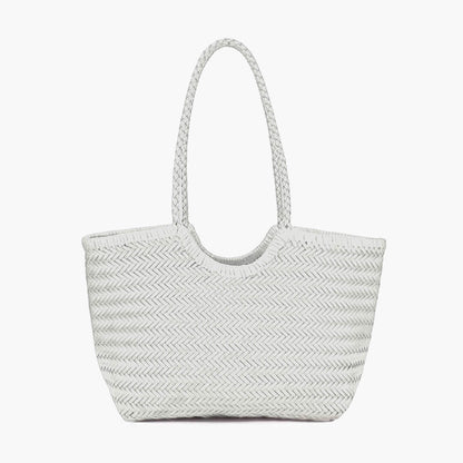 The Rica — Woven Vegan Leather Tote Bag