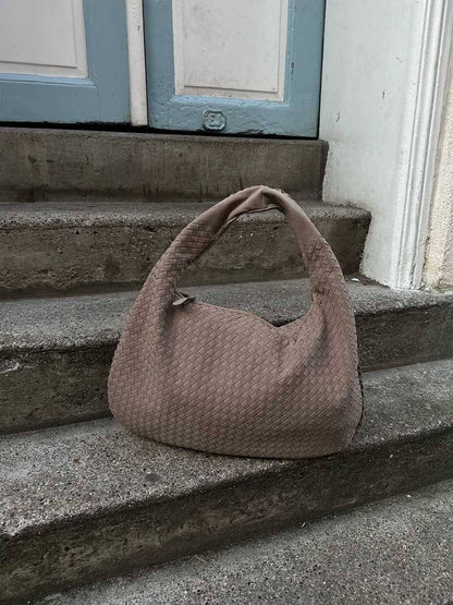 Suede Woven Bag XL
