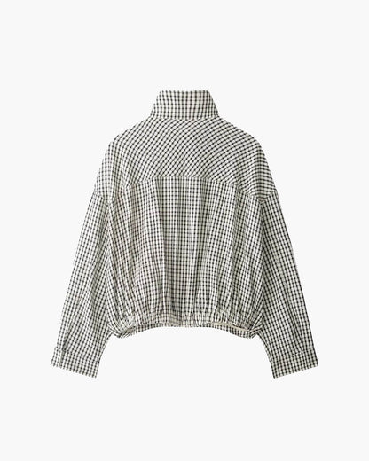 Zoe Plaid Bomber Jacket