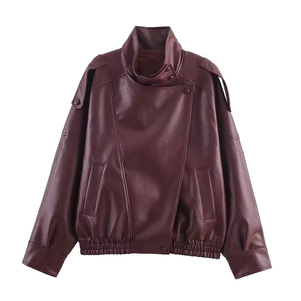 Elena Asymmetric Button Pocket Jacket