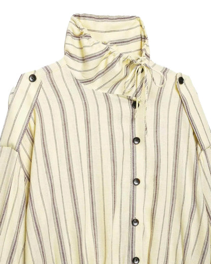Gina Stand Collar Striped Jacket