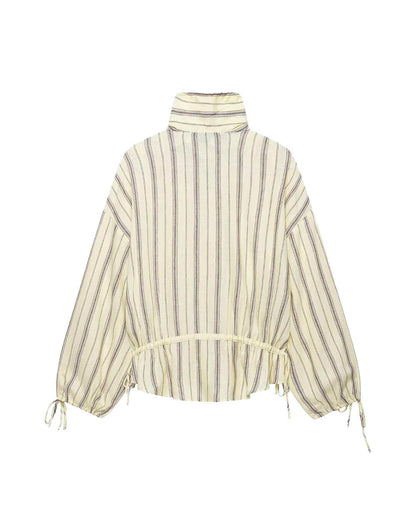 Gina Stand Collar Striped Jacket