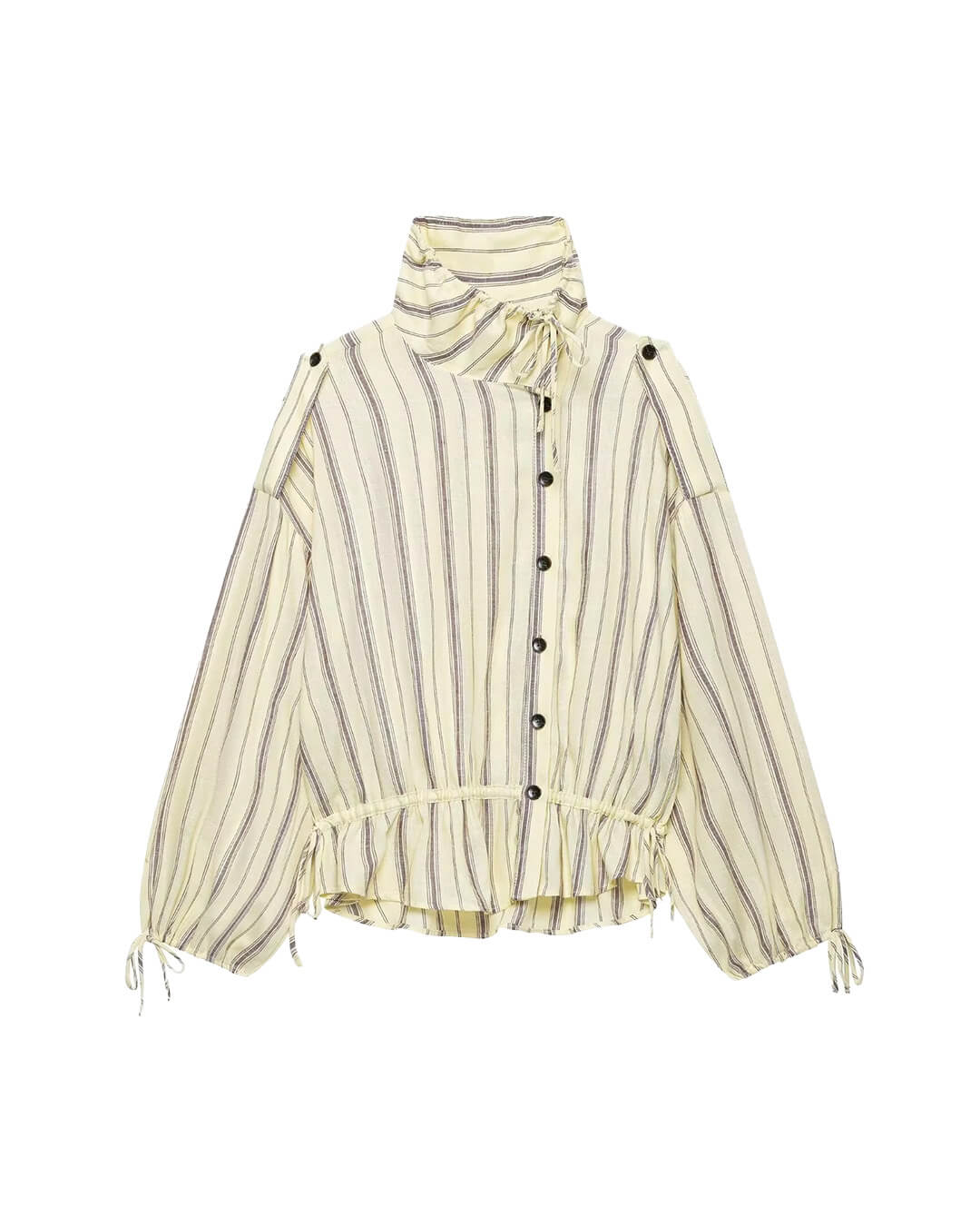 Gina Stand Collar Striped Jacket