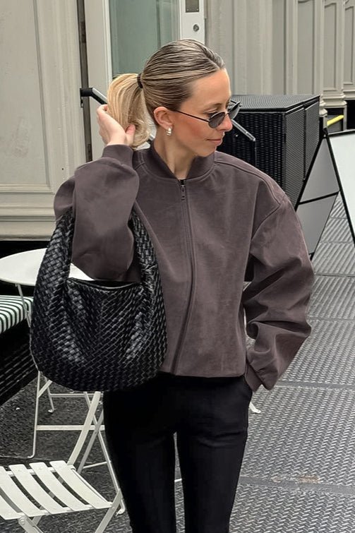 Ilse Suede Bomber Jacket