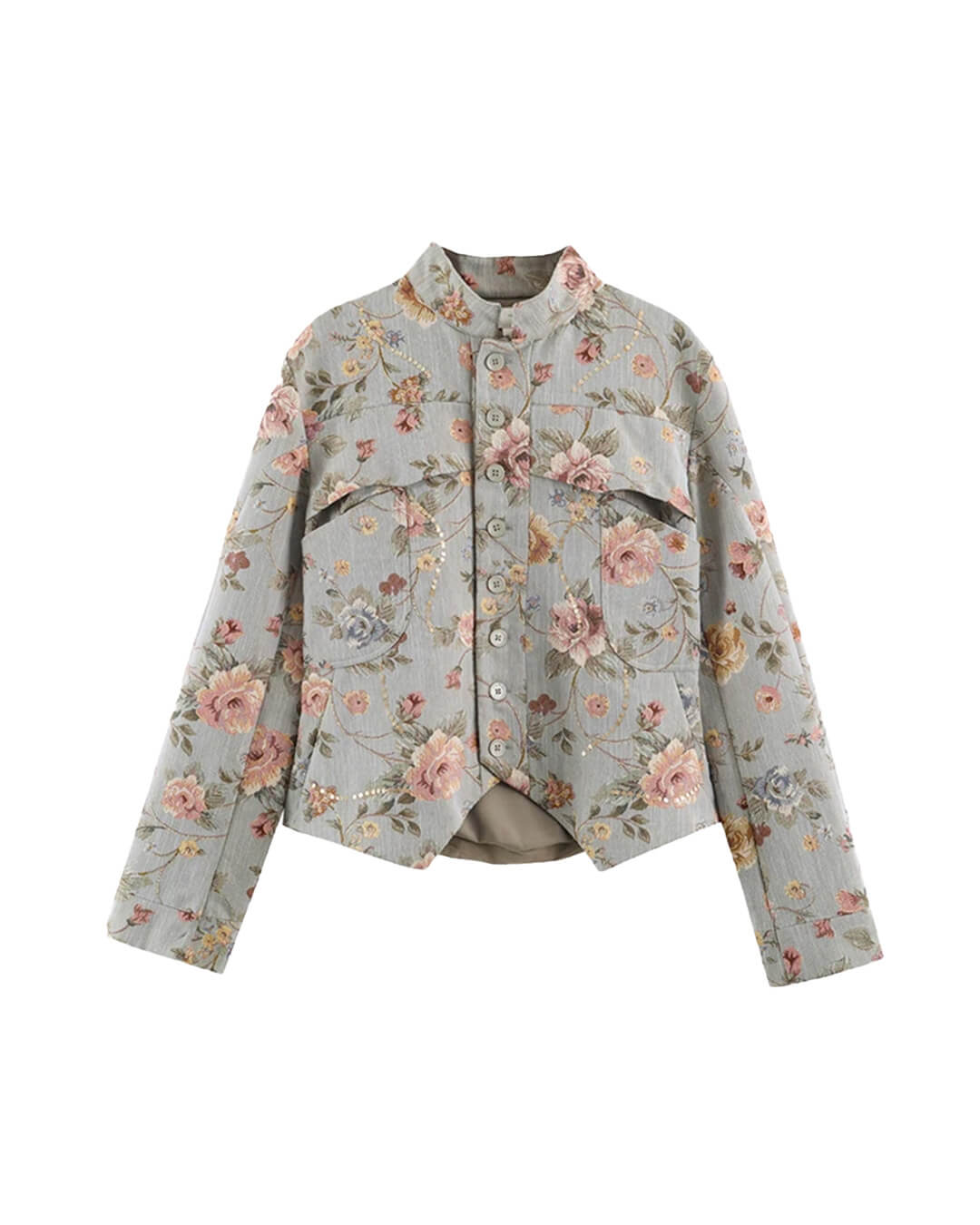 Laura Vintage Jacquard Cropped Jacket