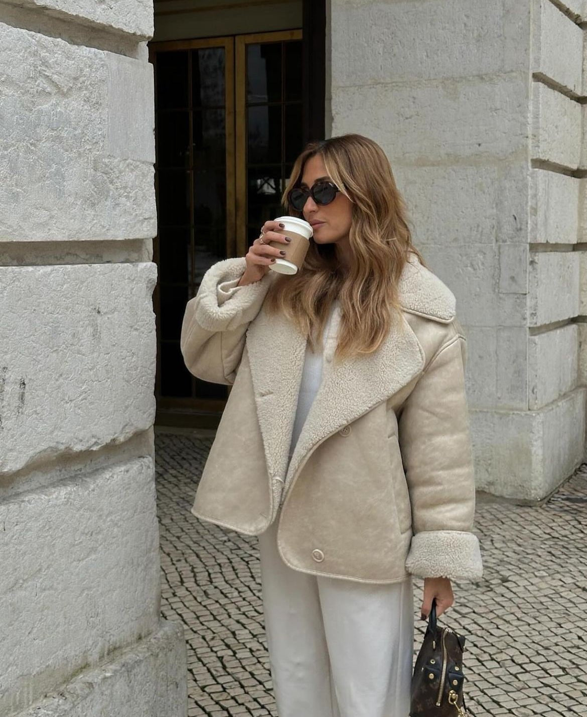 Arianne Sherpa Faux Leather Jacket