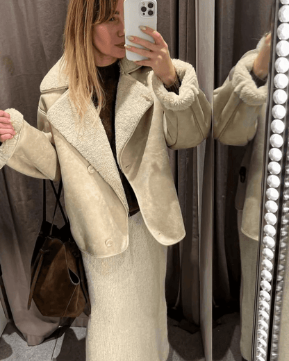 Arianne Sherpa Faux Leather Jacket
