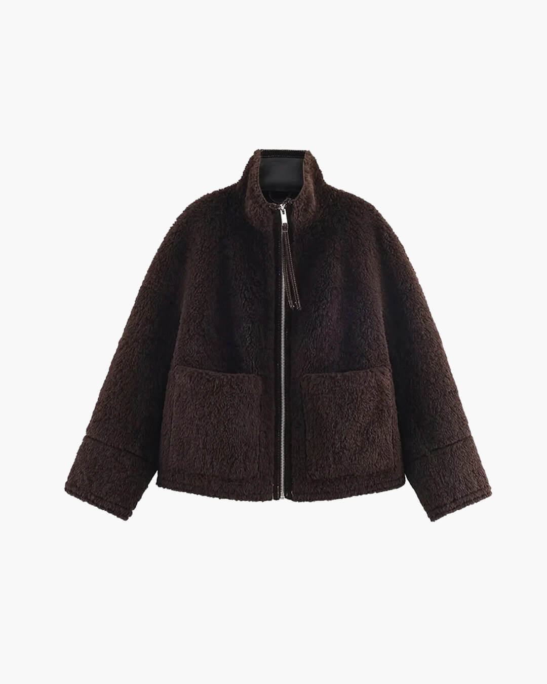 Carol Stand Collar Faux Fur Jacket