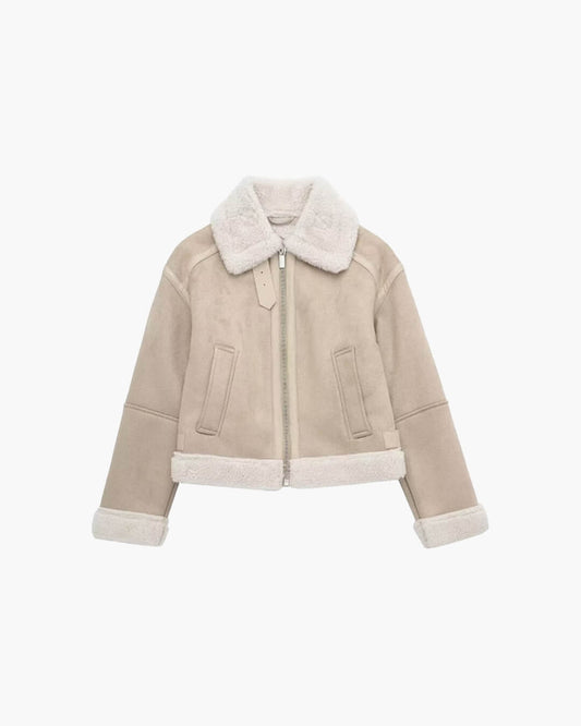 Cindy Suede Faux Fur Jacket