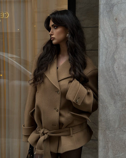 Elaine Belted Short Coat