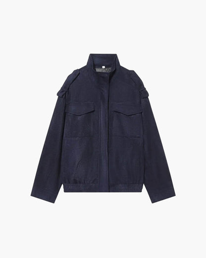 Elyssa Suede Bomber Jacket