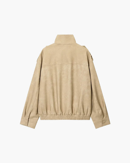 Elyssa Suede Bomber Jacket