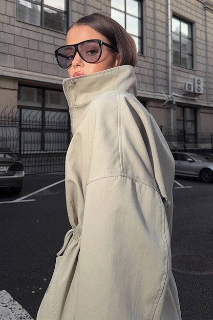 Eva Drawstring Trench Coat