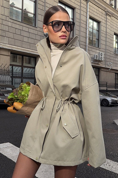 Eva Drawstring Trench Coat