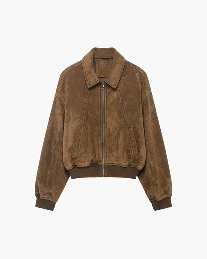 Heather Faux Suede Jacket