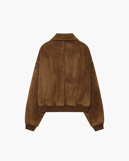 Heather Faux Suede Jacket