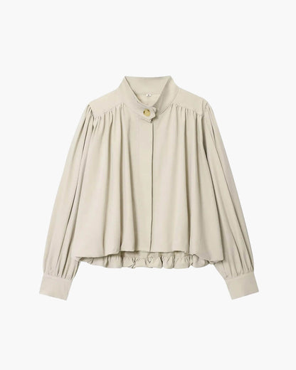 Hilda High Neck Pleated Jacket