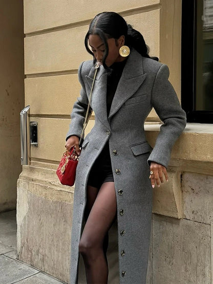 Aediva Cinched Waist Long Coat