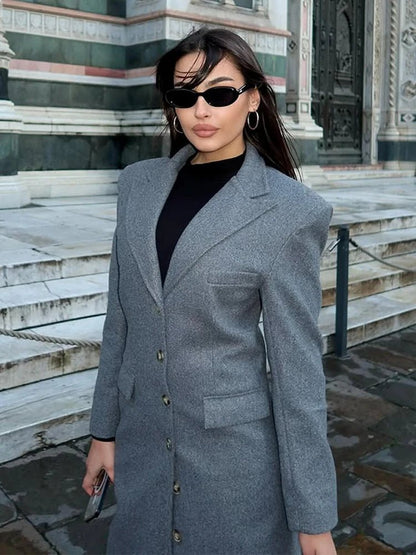 Aediva Cinched Waist Long Coat