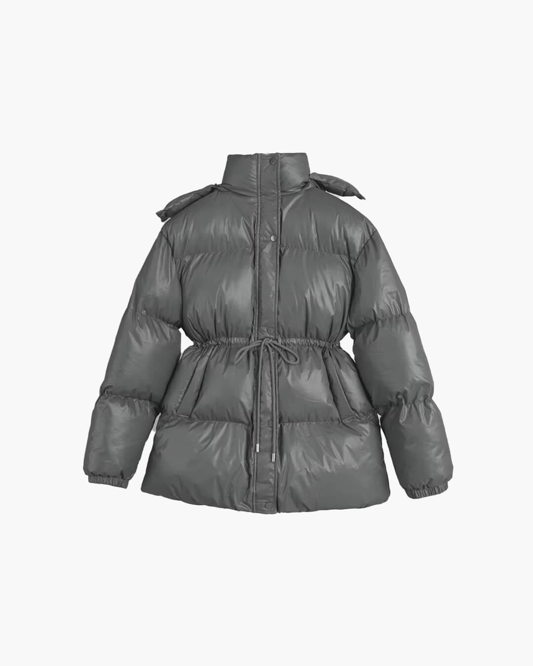 Lorie Drawstring Hooded Puffer Coat