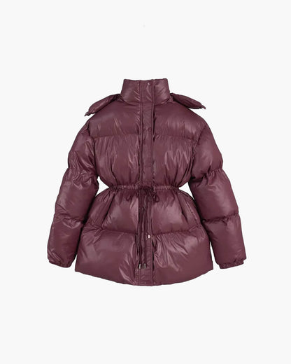 Lorie Drawstring Hooded Puffer Coat