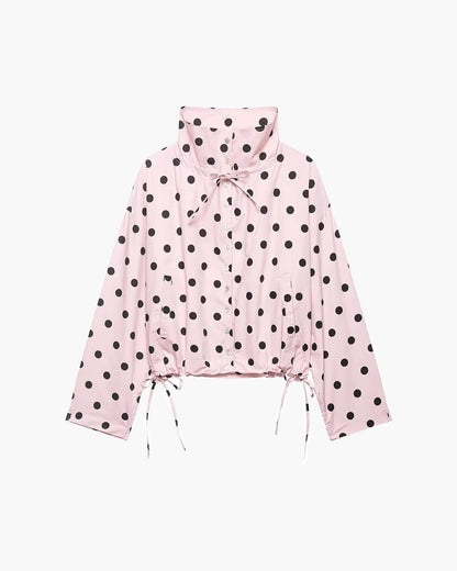 Margaret Drawstring Polka Dot Jacket