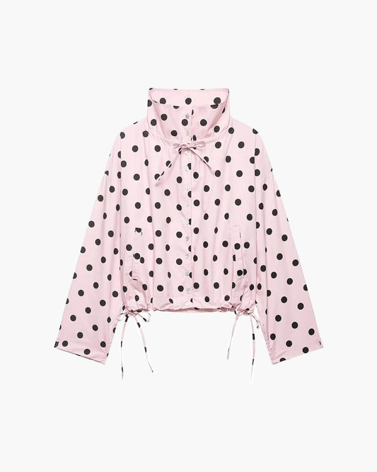 Margaret Drawstring Polka Dot Jacket