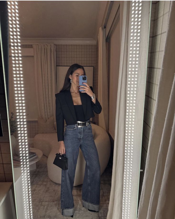 Olga Padded Cropped Suit Jacket
