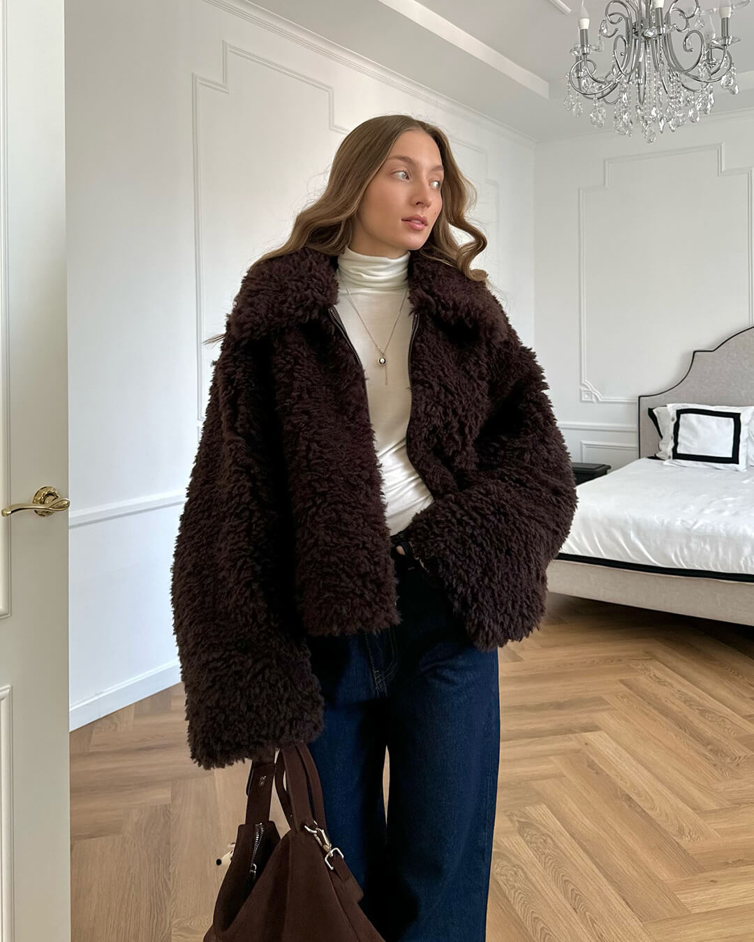 Porsha Faux Fur Teddy Jacket