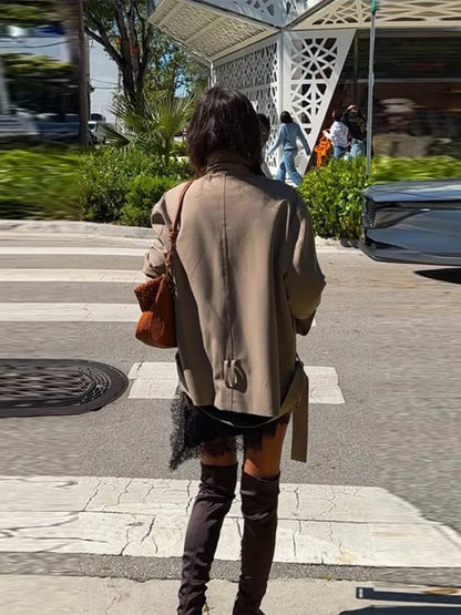 Saddie Belted Short Trench Coat