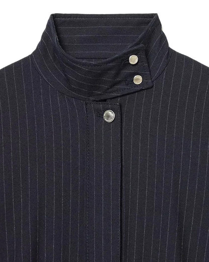 Selena Striped Stand Collar Jacket