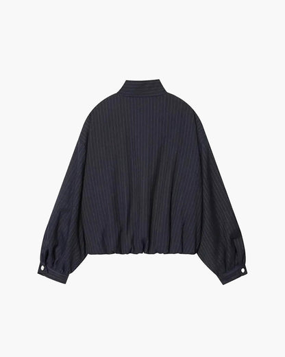 Selena Striped Stand Collar Jacket