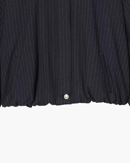 Selena Striped Stand Collar Jacket