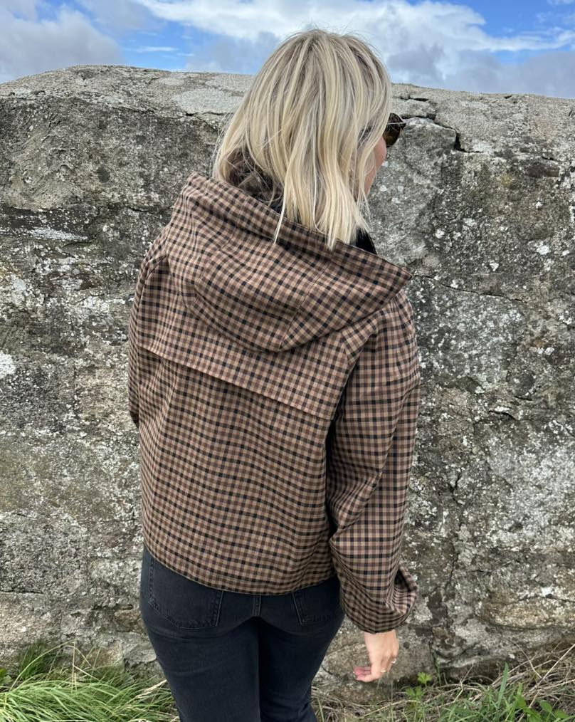 Shirley Hooded Plaid Shirt Jacket