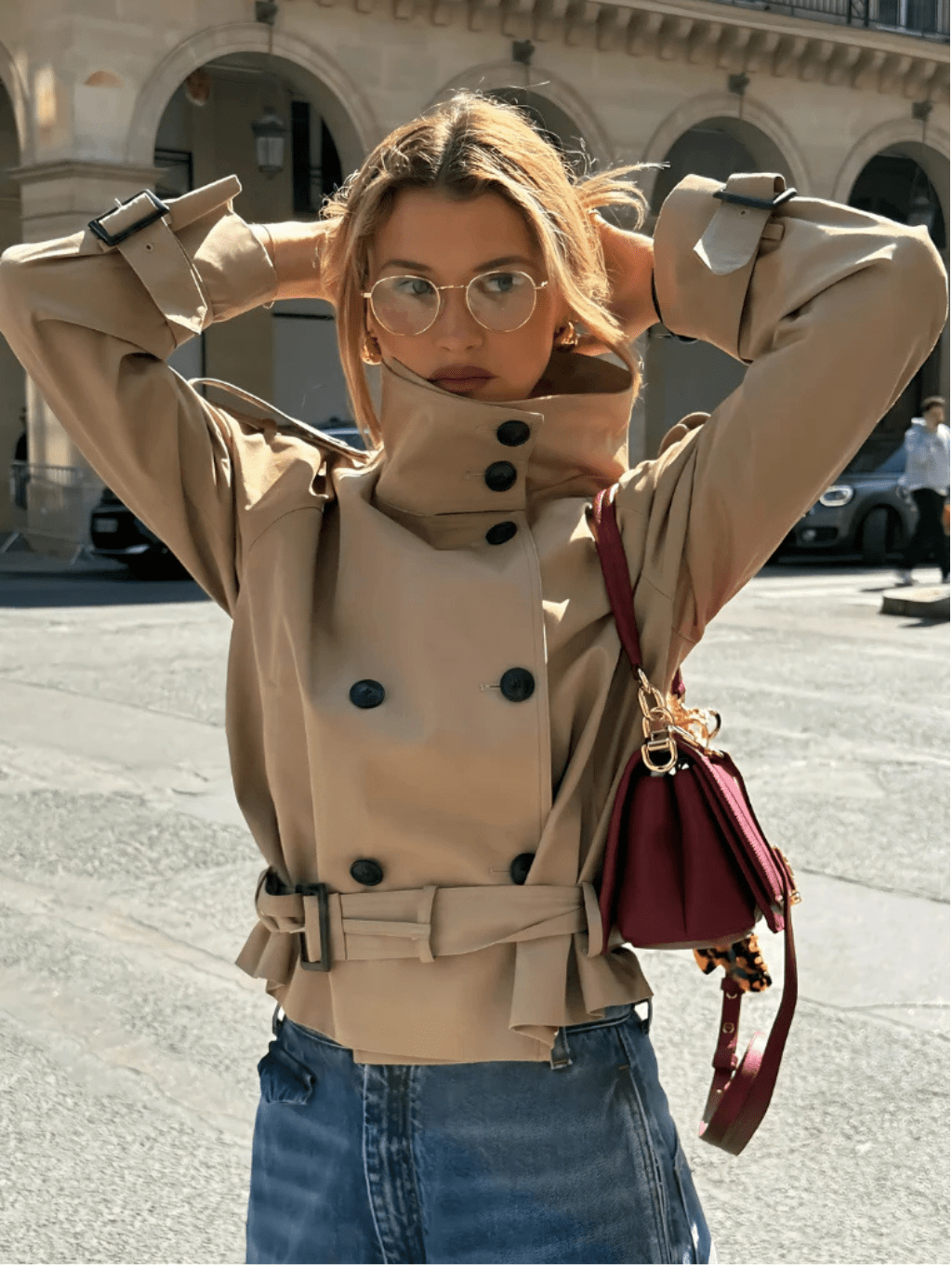 Sofie Cropped Trench Coat