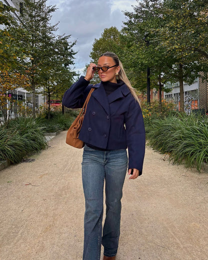 Suzane Short Double-Breasted Coat