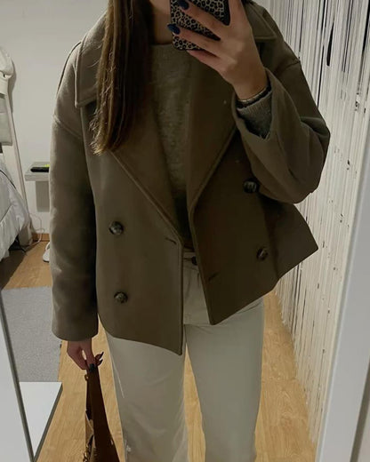 Suzane Short Double-Breasted Coat