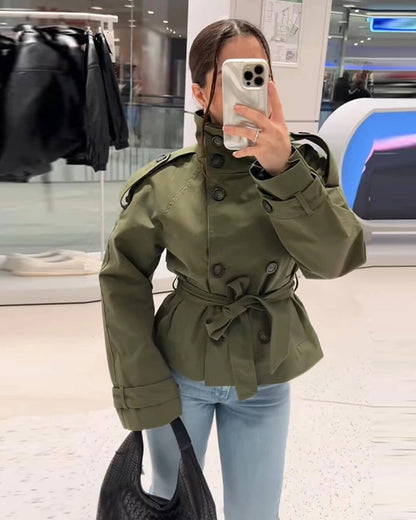 Thea Belted Short Trench Coat