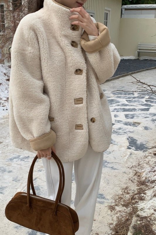 Vanya Stand Collar Faux Fur Coat