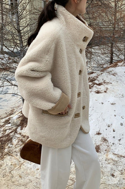 Vanya Stand Collar Faux Fur Coat